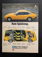 Oude reclame / Advertentie MATRA-SIMCA Bagheera 1975 (D), Ophalen of Verzenden, Gelezen, Overige merken