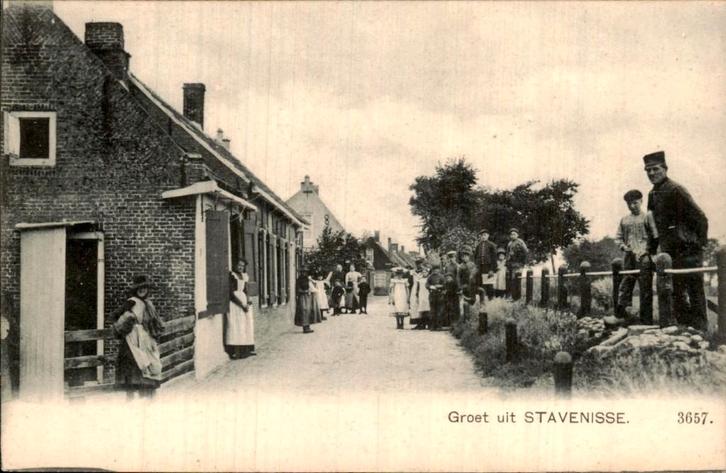 Groet uit Stavenisse, Verzamelen, Ansichtkaarten | Nederland, Ongelopen, Zeeland, Voor 1920, Ophalen of Verzenden