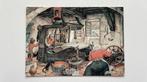 Anton Pieck kaart attelier, Verzamelen, Ansichtkaarten | Themakaarten, Ophalen of Verzenden, 1980 tot heden, Gelopen, Ambachten of Beroep