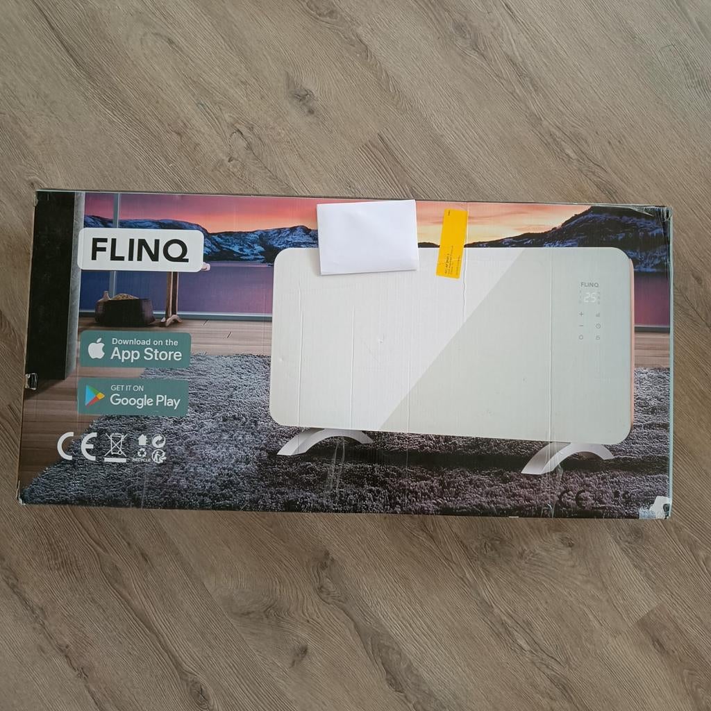 FlinQ Smart Panel Heater - Als nieuw in doos., Huis en Inrichting, Kachels, Ophalen, Zo goed als nieuw, Elektrisch, Vrijstaand