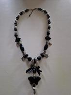 Aparte ketting onyx met bedels en strik, Overige merken, Gebruikt, Verzenden, Edelsteen