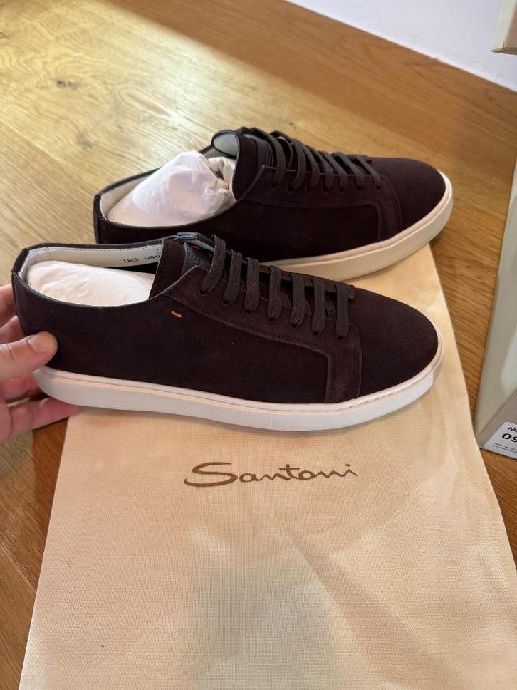 Santoni Icon Sneakers – Size 43 – Suede – New, Kleding | Heren, Schoenen, Nieuw, Sneakers of Gympen, Bruin, Verzenden