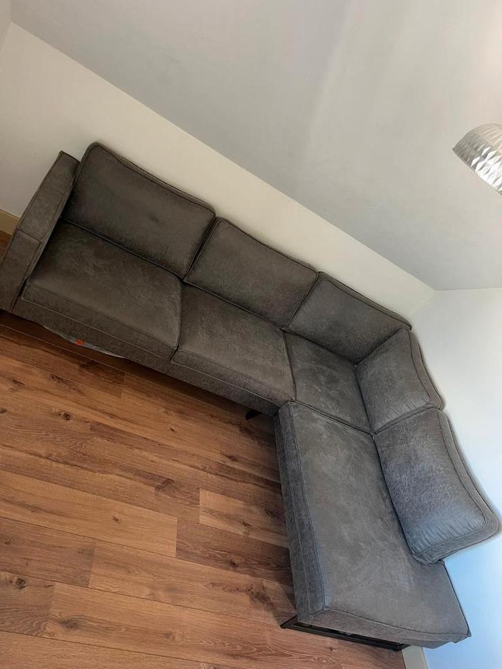 Woonsquare Hoekbank - Donkergrijs, Huis en Inrichting, Banken | Bankstellen, Zo goed als nieuw, Hoekbank, Driepersoons, 200 tot 250 cm