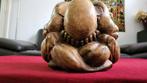 Grote houten Yogiman beeld, Antiek en Kunst, Kunst | Beelden en Houtsnijwerken, Ophalen of Verzenden