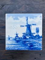 Delfts Blauw Tegel met Molens kinderdijk, Antiek en Kunst, Ophalen of Verzenden