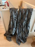 Gordijnen zwart zilver gotisch, Grijs, 100 tot 150 cm, Gebruikt, Ophalen of Verzenden
