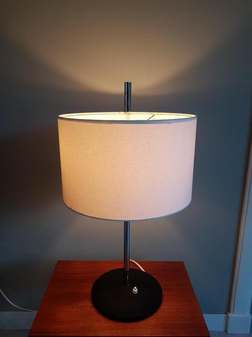 Industriële Tafellamp - Vintage jaren 60-70, Huis en Inrichting, Lampen | Tafellampen, Gebruikt, 50 tot 75 cm, Metaal, Stof, Ophalen of Verzenden