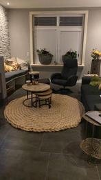 Groot wollen kleed - Beige, Huis en Inrichting, Stoffering | Tapijten en Kleden, Ophalen, Gebruikt, Beige, Rond