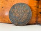 Yale spur geared oude machine favriek type plaat schildje, Antiek en Kunst, Antiek | Gereedschap en Instrumenten, Ophalen of Verzenden