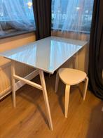 Bureau met glazen blad / plaat, Ophalen, Gebruikt, Bureau