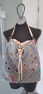 Jeanstas buideltas schoudertas handtas zomertas igs, Ophalen of Verzenden, Gebruikt, Blauw, Shopper