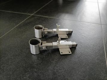 Nieuw rvs scharnierbare steekstok houder tbv steekstokken. beschikbaar voor biedingen