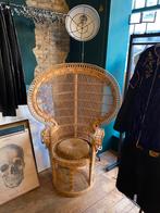 Emmanuelle Pauwenstoel - 70s Vintage, Ophalen, Bruin, Riet of Rotan, Zo goed als nieuw