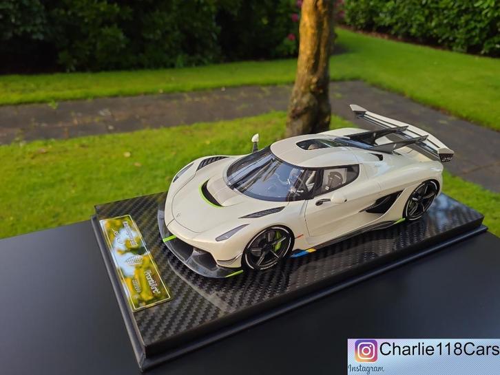 FrontiArt 1/18 Koenigsegg Jesko – Pearl White, Hobby en Vrije tijd, Modelauto's | 1:18, Nieuw, Ophalen of Verzenden