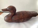 sier eend vintage houten figuur verzamel beeldje decofiguur, Verzamelen, Beelden en Beeldjes, Ophalen, Zo goed als nieuw, Dier
