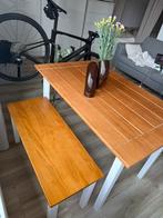 Tafel met Bank, Huis en Inrichting, Tafels | Statafels, Ophalen, Zo goed als nieuw