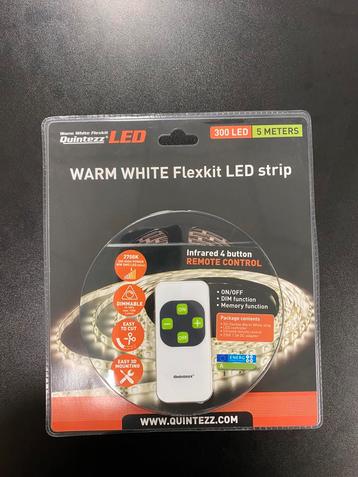 Quintezz 5 Meter LED Strip warm white met dim functie beschikbaar voor biedingen