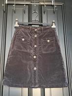 Vintage corduroy minirok in grijs met bloemknopen voorzakken, Kleding | Dames, Ophalen of Verzenden, Zo goed als nieuw, Knielengte