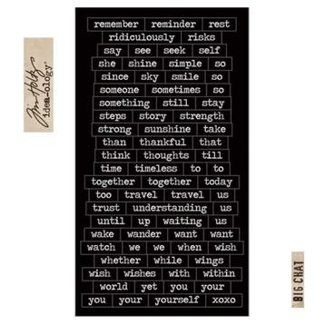 Tim Holtz Idea-ology Sticker Sheet Black Big Chat #93192/6 beschikbaar voor biedingen