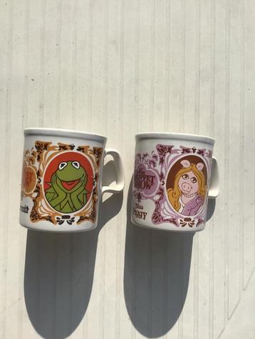 Kermit Miss Piggy Muppet show mokken 2x beschikbaar voor biedingen