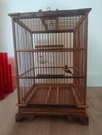 Vintage houten vogelkooi, Antiek en Kunst, Ophalen of Verzenden