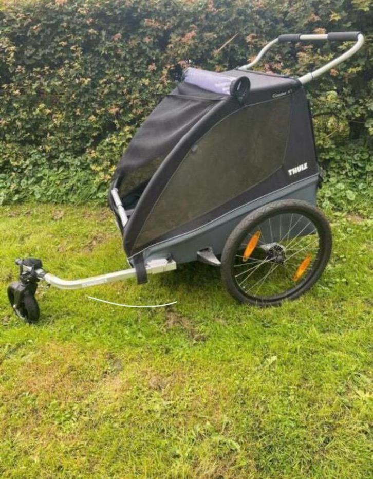 TE HUUR fietskar Thule XT Coaster, Fietsen en Brommers, Fietsaccessoires | Aanhangers en Karren, Gebruikt, Kinderkar, 40 tot 60 kg