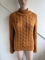 Le Grand Sud trui maat M oranje bruin kabeltrui, Kleding | Dames, Maat 38/40 (M), Bruin, Ophalen of Verzenden, Zo goed als nieuw