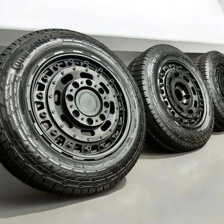 Mercedes Sprinter Crafter 17 inch velgen zwart verzwaard, Auto-onderdelen, Banden en Velgen, Banden en Velgen, All Season, 17 inch