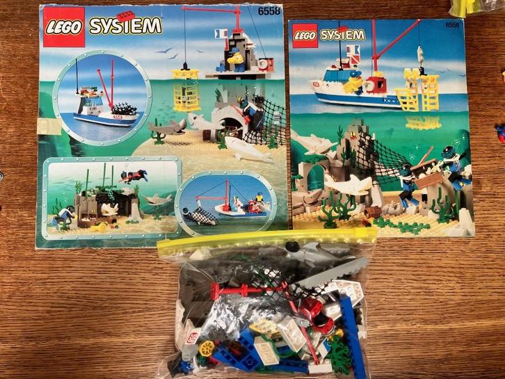Lego Town Divers Set 6558 - Shark Cage Cove, Kinderen en Baby's, Speelgoed | Duplo en Lego, Gebruikt, Lego, Complete set, Ophalen of Verzenden