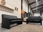 2 Nieuw Leolux Bora Beta Bank 2,5 & 2 zits Zwart leer, Leolux, Ophalen of Verzenden, Rechte bank, Pode Evidence