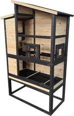 volière - buitenvoliere - Chirpy Court zwart/bruin, Ophalen of Verzenden, Nieuw, Hout, Volière