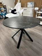 Eettafel marmer look, Huis en Inrichting, 100 tot 150 cm, Rond, Ophalen of Verzenden, Zo goed als nieuw