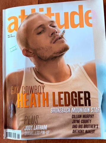 Attitude (januari 2006) met Heath Ledger op de cover beschikbaar voor biedingen