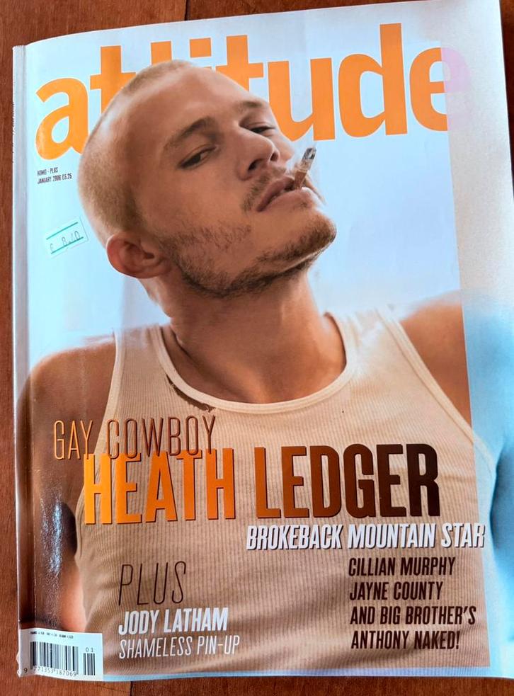 Attitude (januari 2006) met Heath Ledger op de cover, Boeken, Tijdschriften en Kranten, Gelezen, Glossy, Ophalen of Verzenden