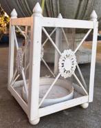 Sfeervolle mooie witte metalen windlichten lantaarn diverse, Overige materialen, Overige kleuren, Ophalen of Verzenden, Zo goed als nieuw