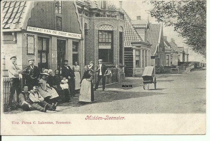 Midden-Beemster, Verzamelen, Ansichtkaarten | Nederland, Gelopen, Noord-Holland, Voor 1920, Verzenden