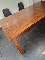 Eettafel, koloniaal, rechthoek. L220XD100XH79/66, Huis en Inrichting, Tafels | Eettafels, Ophalen, Gebruikt, 200 cm of meer, 50 tot 100 cm