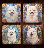 Japanse Spits Glas in Lood onderzetters met houder, Ophalen of Verzenden, Nieuw, Glas of Kopje