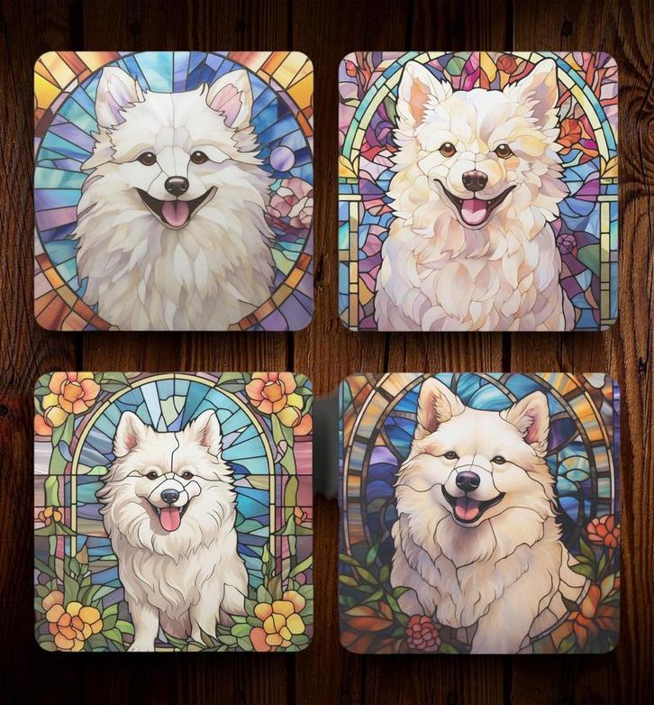 Japanse Spits Glas in Lood onderzetters met houder, Huis en Inrichting, Woonaccessoires | Onderzetters, Nieuw, Glas of Kopje, Ophalen of Verzenden