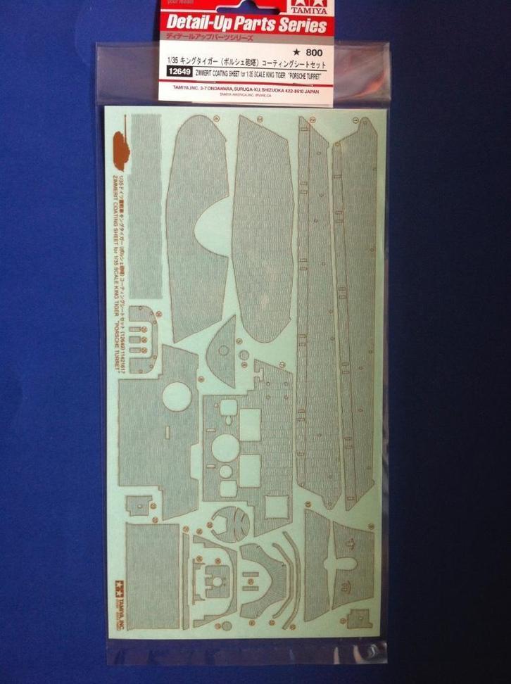 Tamiya 12649 Zimmerit coating sheet King Tiger Porsche 1/35, Hobby en Vrije tijd, Modelbouw | Overige, Nieuw, 1:32 tot 1:50, Ophalen of Verzenden