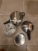 FISSLER 18/10 RVS HOGEDRUKPAN SNELKOOKPAN SNELKOOK PAN 7 L, Ophalen of Verzenden, Zo goed als nieuw, Rvs, Kookpan of Snelkookpan