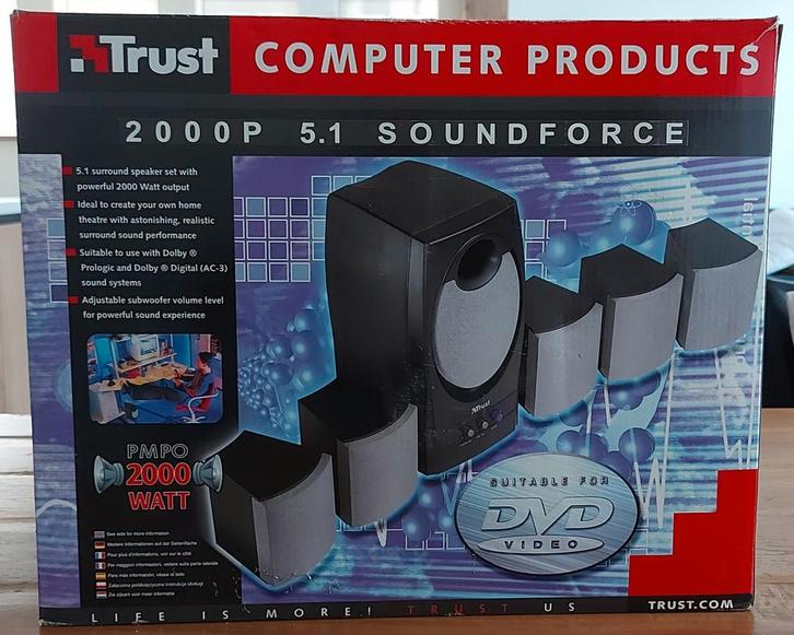 Trust Soundforce 5.1 Surround Speakerset - nieuw in doos, Computers en Software, Pc speakers, Gebruikt, Audiokanaal 5.1, Ophalen