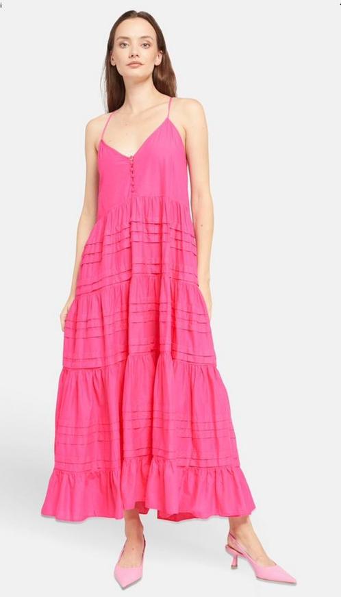 * DEVOTION 36 * NIEUW maxi dress, lange jurk !, Kleding | Dames, Jurken, Nieuw, Maat 36 (S), Roze, Onder de knie, Ophalen of Verzenden