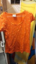 Oranje shirt maat s/m, Kleding | Dames, T-shirts, Ophalen of Verzenden, Zo goed als nieuw, Oranje, Korte mouw