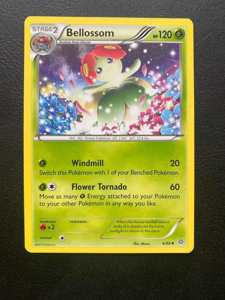 Bellossom 4/98 Pokémon XY Ancient Origins Packfresh Mint, Ophalen of Verzenden, Zo goed als nieuw, Losse kaart