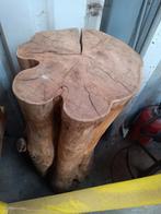 4 Sierlijke Hardhouten Zokels op Wielen, Ophalen of Verzenden, Rond, Minder dan 55 cm