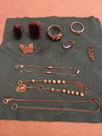 Zilveren ringen met onyx,  armbandjes,hangers, Met strass, Ophalen of Verzenden, Zo goed als nieuw, Zwart