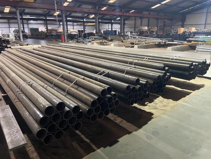 Stalen buis 101 Geplastificeerd  lengtes van 7 / 8 / 9 meter, Doe-het-zelf en Verbouw, Metalen, Zo goed als nieuw, IJzer, Ophalen