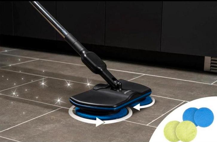 Lichtgewicht dweilmachine met dubbele roterende kop, Huis en Inrichting, Schoonmaakartikelen, Mop of Dweil, Ophalen of Verzenden