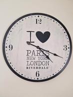 Riverdale klok 59cm, Ophalen, Zo goed als nieuw, Analoog, Wandklok